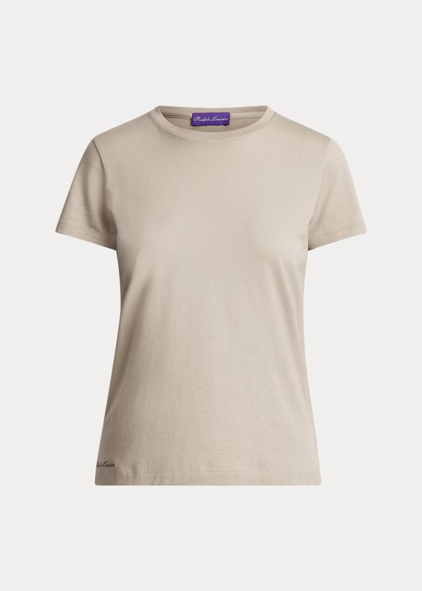 Women's Ralph Lauren Cotton Crewneck T Shirts | 719064UKJ